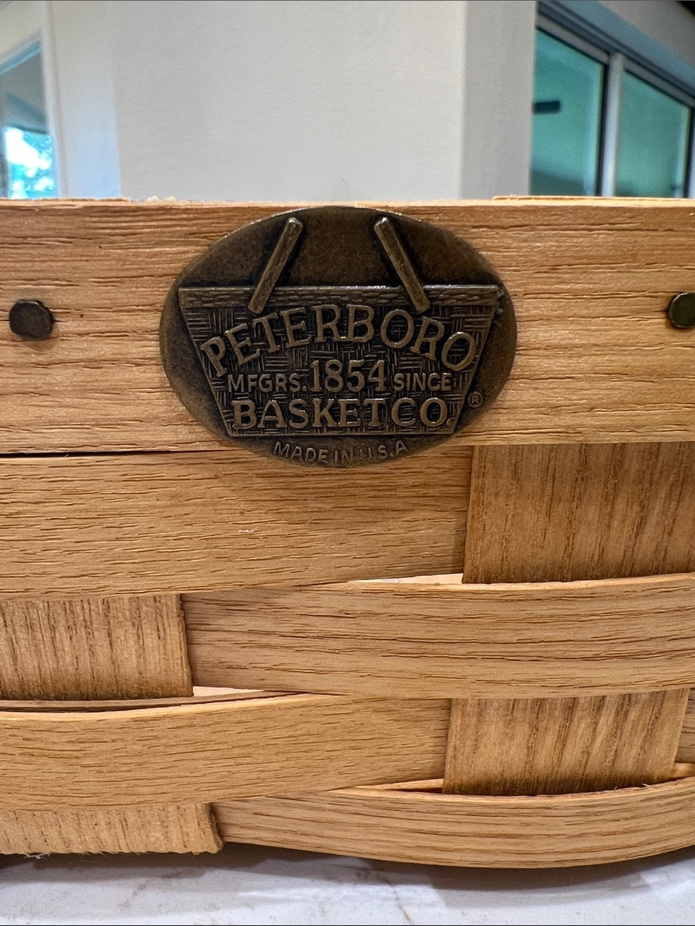 Peterboro Divided Basket Organizer Wood Picnic Caddy Insert USA - Picture 3 of 16